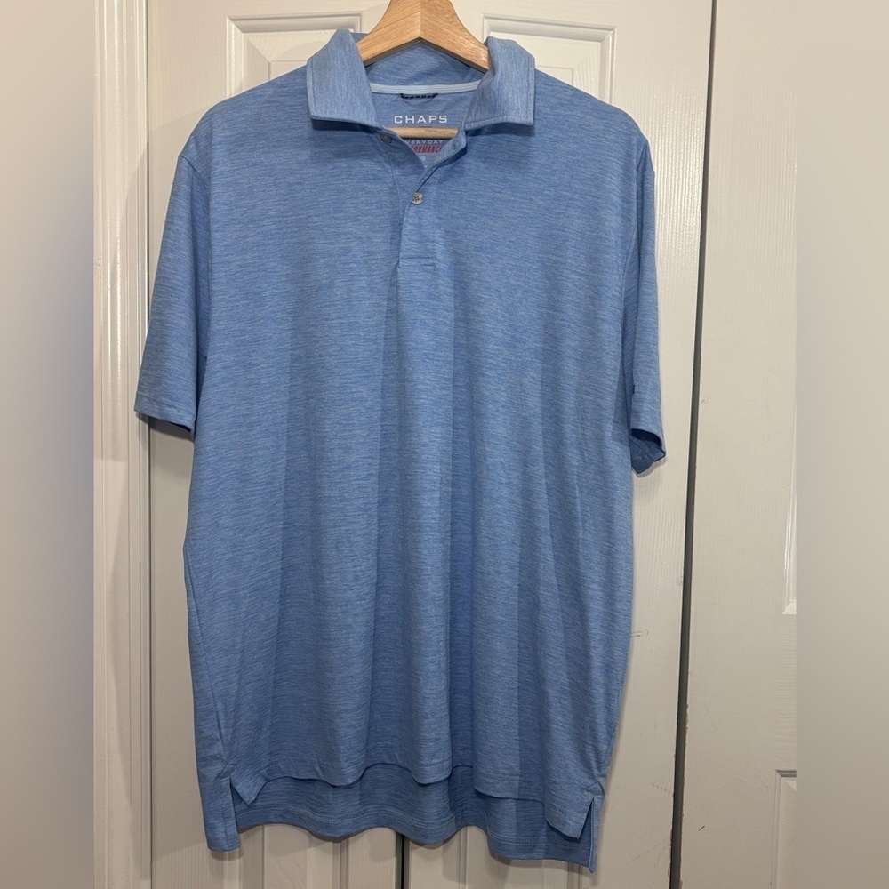 CHAPS Men’s Polo Shirt – Size Large – Light Blue – Everyday Performance | NWOT